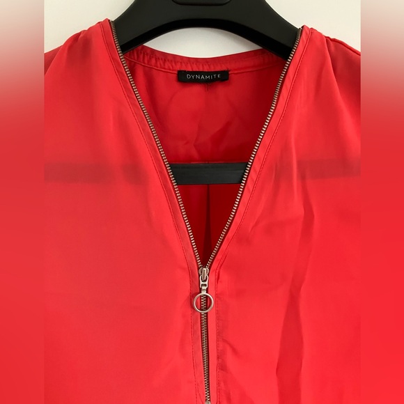 Dynamite V Neck Red Shirt | XS - Picture 4 of 10